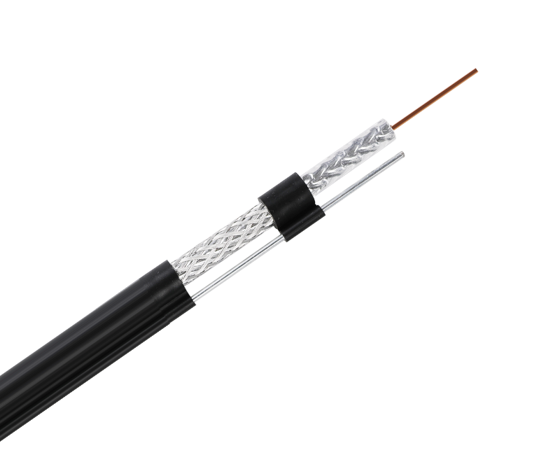 Коаксиальный кабель серии RG59M - одинарная лента и оплетка с мессенджером