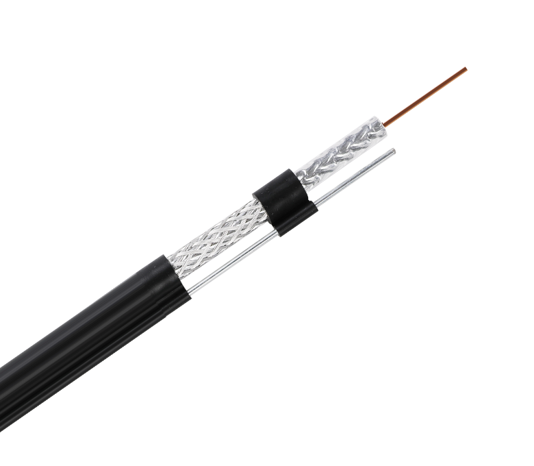 Коаксиальный кабель серии RG59M - одинарная лента и оплетка с мессенджером