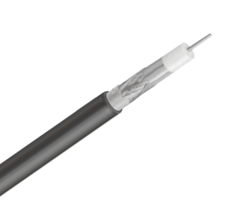 Коаксиальный кабель серии RG11F - одинарная лента и оплетка с желе